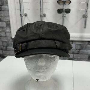 Black Leather Cap